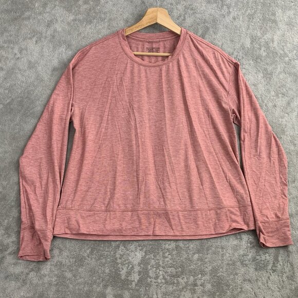 Patagonia Shirt Women's Medium Pink Long-Sleeved Glorya Twist Top Crewneck - Picture 1 of 11
